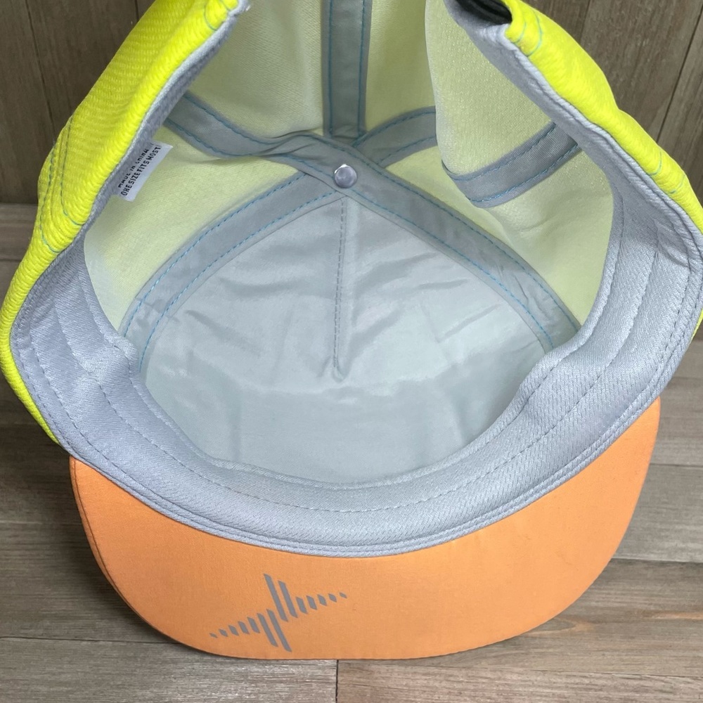 Hoka One One Time To Fly Colorblock Hat Adjustable Strap Back Cap Running - Picture 4 of 5